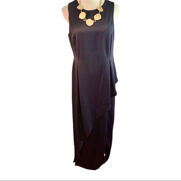 NWT ASOS Navy Blue Sleeveless Maxi Dress Sz 12 - Picture 1 of 7